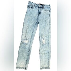 Kendall & Kylie Sky Blue Ripped Straight Jeans